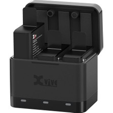 Xvive U5C Battery Charger Case With Three Batteries | U5 Wireless / Kablosuz Sistemler Için Üç Pilli ve Pil Şarj Kutusu