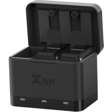 Xvive U5C Battery Charger Case With Three Batteries | U5 Wireless / Kablosuz Sistemler Için Üç Pilli ve Pil Şarj Kutusu