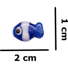 Beyoğlu Hediyelik Alev Sanatı Murano Camdan Çift Taraflı El Yapımı 3mm Delikli Balık