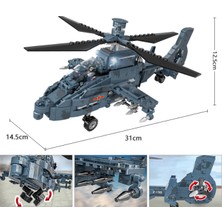 Senzhe Parçalı Setler Askeri Helikopter Wuzhi Uçak Yapı Taşı Modeli Eğitici Çocuk Oyuncağı (Yurt Dışından)