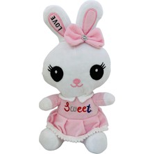 UDATOYS Tavşan Peluş Uzun Kulak Uyku Arkadaşım Kitty Pelüş Pembe 36CM