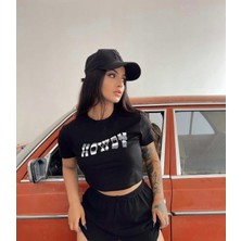 Aleksandrit Butik Howdy Black Crop
