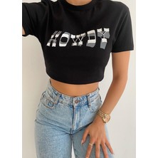 Aleksandrit Butik Howdy Black Crop