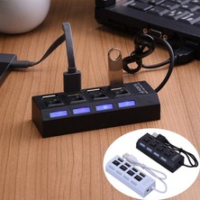 PrimeX Plus PX-2560 Connect Master USB Hub 4 Port USB 2.0 Çoklayıcı Anahtarlı USB Çoklayıcı