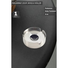 Jet’s Home Tekli Skoçlu Küllük 8 cm Paslanmaz Çelik Kül Tablası Sigara Küllüğü