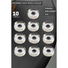Jet’s Home 10’lu Set Skoçlu Küllük 8 cm Paslanmaz Çelik Kül Tablası Sigara Küllüğü