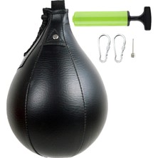 Sharplace Boks Hız Torbası Asma Punch Bag Speedball Fitness Boks Boksla Siyah (Yurt Dışından)