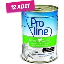 Pro Line 12 Adet -   Tavuklu Sos Içinde Yetişkin Kedi Konservesi 415 gr