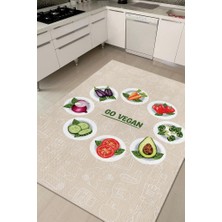 Homshtag Vegan Ol Dokuma Tabanlı Yıkanabilir Kaymaz Vegan Halısı