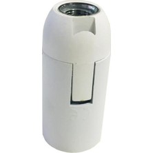 Şahnet E14 (Ince) Beyaz Düz Duy - Avize Duy, Abajur Duy , Masa Lambası Duy