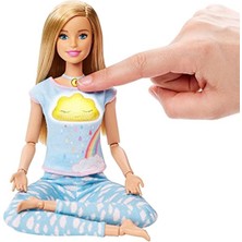 Barbie Wellness - Barbie Nefes Egzersizi Bebeği, Sarışın Bebek, 5 Işıklı ve Rehberli Meditasyon Egz
