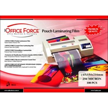 Office Force 250 Mic.A5 (154x216) Parlak Laminasyon Filmi 100’lü