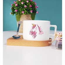 Hedizu Unicorn Ahşap Altlıklı Fincan