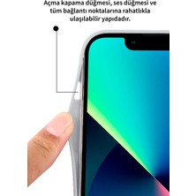 Deilmi Iphone 13 Pro Uyumlu Gümüş Lens Korumalı Renkli Kapitone Görünüm Çizilmez Dapper Silikon Kılıf Kapak