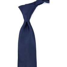 Kravatkolik Lacivert - Kahve Nokta Desen Mendilli Klasik Kravat KK11146