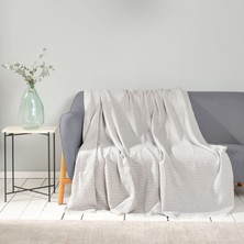 Karaca Home Bety Gri Koltuk Örtüsü Tv Battaniyesi Tek Kişilik 170 cm x 210 cm