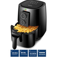 Goldmaster Vital Dinamik Hava Akımı Teknolojili 3.8 Litre Airfryer Yağsız Kızartma Sıcak Hava Fritöz GM7477