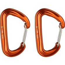 Attract 2 Paket Alüminyum Alaşım Karabiner Klips Anahtarlık - D Turuncu İçin Şekil Tokası 8 x 14 cm. (Yurt Dışından)