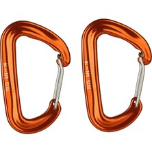 Attract 2 Paket Alüminyum Alaşım Karabiner Klips Anahtarlık - D Turuncu İçin Şekil Tokası 8 x 14 cm. (Yurt Dışından)