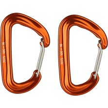 Attract 2 Paket Alüminyum Alaşım Karabiner Klips Anahtarlık - D Turuncu İçin Şekil Tokası 8 x 14 cm. (Yurt Dışından)