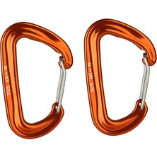 Attract 2 Paket Alüminyum Alaşım Karabiner Klips Anahtarlık - D Turuncu İçin Şekil Tokası 8 x 14 cm. (Yurt Dışından)