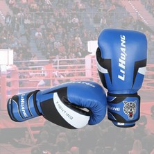 Strade Store Boks Eldiven Pu Deri Muay Thai Delme Çantası Mma Sınıf 10OZ Mavi (Yurt Dışından)