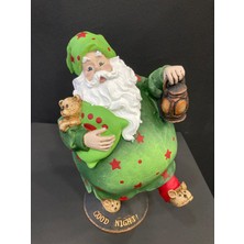 Lizzart Workshop Lizzart Neşeli NOELBABA26*15  (LIZZART1107 1. Sınıf Polyester El Boyama