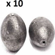 Powerex Çapa Zeytin Tipi Olta Kurşunu 10'lu Paket