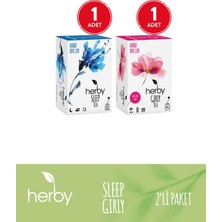 Herby Bitki Çayı 2'li Özel Gün Rahatlama Paketi (Sleep Tea, Girly Tea)