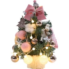 Bawei Mini Küçük 13.8 "noel Ağacı Ofis Masa Masası Noel Ağacı Figürinler Decors Pink (Yurt Dışından)