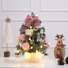 Bawei Mini Küçük 13.8 "noel Ağacı Ofis Masa Masası Noel Ağacı Figürinler Decors Pink (Yurt Dışından)