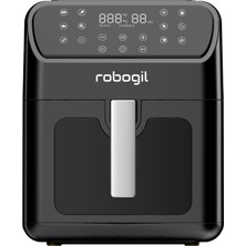 Robogil AF-19D Airfryer XXL 6,5lt Halojen Lambalı Cam Kapaklı Sıcak Hava Fritözü