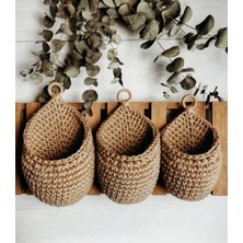 Jüt Home Jüt Hasır Duvar Sepeti  3'lü Set (S-M-L)