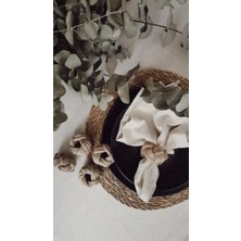 Jüt Home Hasır Peçete Halkası / Peçete Yüzüğü / Peçetelik / 6 Adet