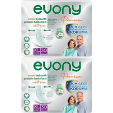 EVONY Premium Hasta Bezi Yetişkin Bel Bantlı Tekstil Yüzey Extra Large -  Ekstra Büyük Boy 60 Adet
