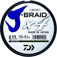 Daiwa J-Braid 4b Koyu Yeşil 135 M Ip Misina