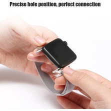 Cool Cold Apple Watch Manyetik Döngü (40 Mm) Ince Hasır Kılıf+Kordon Paslanmaz Çelik
