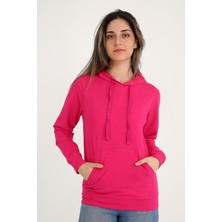Rubadi Kapüşonlu Fuşya Sweatshirt