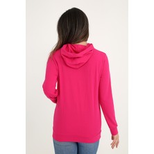 Rubadi Kapüşonlu Fuşya Sweatshirt