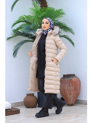 KMK Kombin Kmkkombin Bayan Uzun Spor Şişme Mont