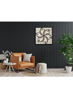 Essart Design 7 Katmanlı Rüzgar Gülü Mandala Duvar Sanatı Tasarımı Duvar Dekoru 3D Tablo Lazer Kesim