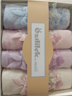 Özdilek Bouquet Flowers 4lü Kutulu Havlu Nak