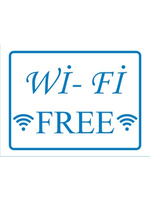 Wifi Free Baskılı Aliminyum Levha