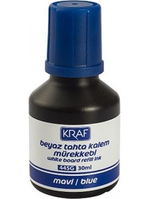 Kraf 445G Beyaz Tahta Kalemi Mürekkebi 30 ml Mavi