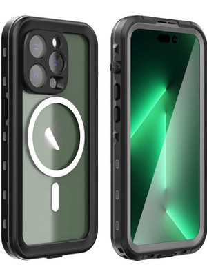 Nevarium iPhone 14 Pro Kılıf Su Geçirmez Tam Koruma 1-1 Silikon
