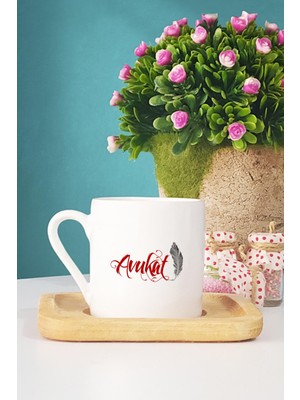 Hedizu Avukata Hediye Avukat Türk Kahvesi Fincanı Ahşap Altlıklı