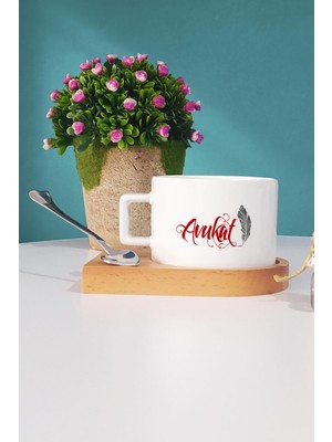 Hedizu Avukata Hediye Avukat Ahşap Altlıklı Fincan