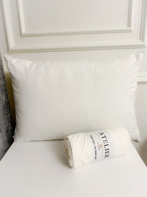 Atelier Home Beyaz Çift Kişilik Lastikli Çarşaf Takımı 180X200 Pamuk Kumaş + 2 Yastık Kılıfı