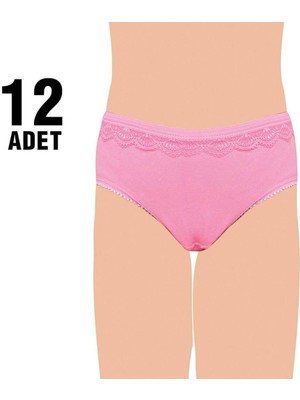 Oskasa Tutku 834 Kız Çocuk Ince Bel Pınar Slip Külot 12'li