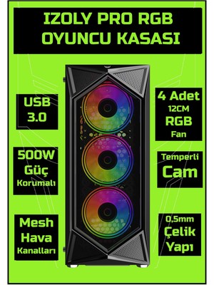 İzoly K203 i5-3470 16GB 256GB SSD GT 740 4GB Ekran Kartlı 27'' Oyuncu Masaüstü Bilgisayarı